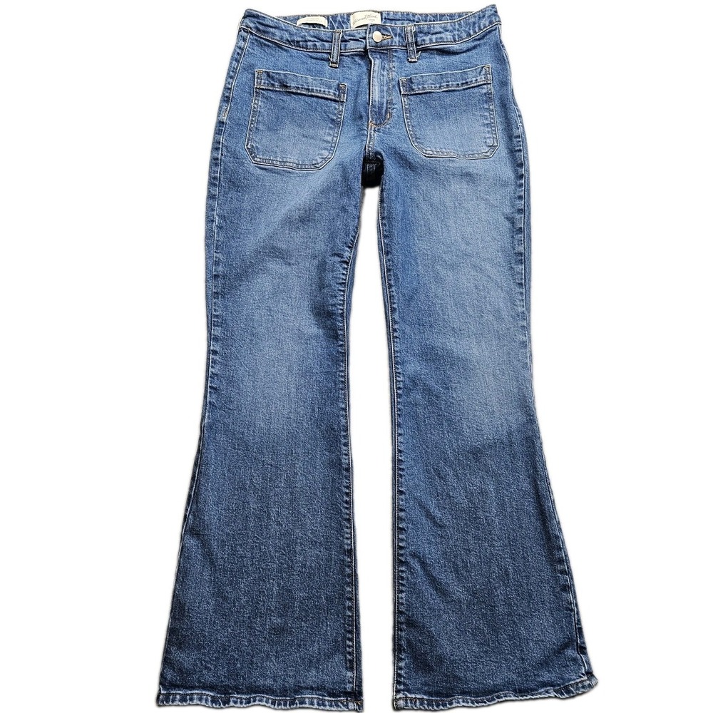 Universal Thread High Rise Flare Jeans Womens 12 Blue Medium Wash Retro 32x31